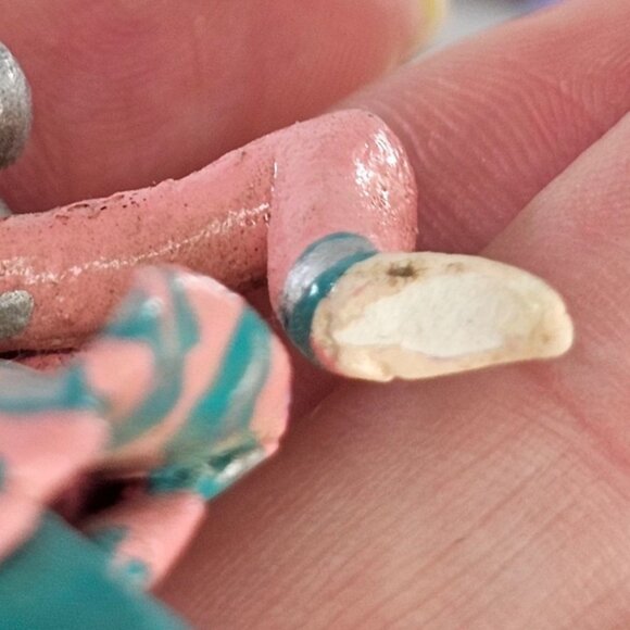 Vintage Handmade Harlequin Jester Figurine Set Signed FLAWS - Picture 10 of 10